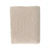 Warm Wonen|Herfst Decoratie*DILLE & KAMILLE Gebreid plaid, GOTS bio-katoen, kiezel, 130 x 170 cm