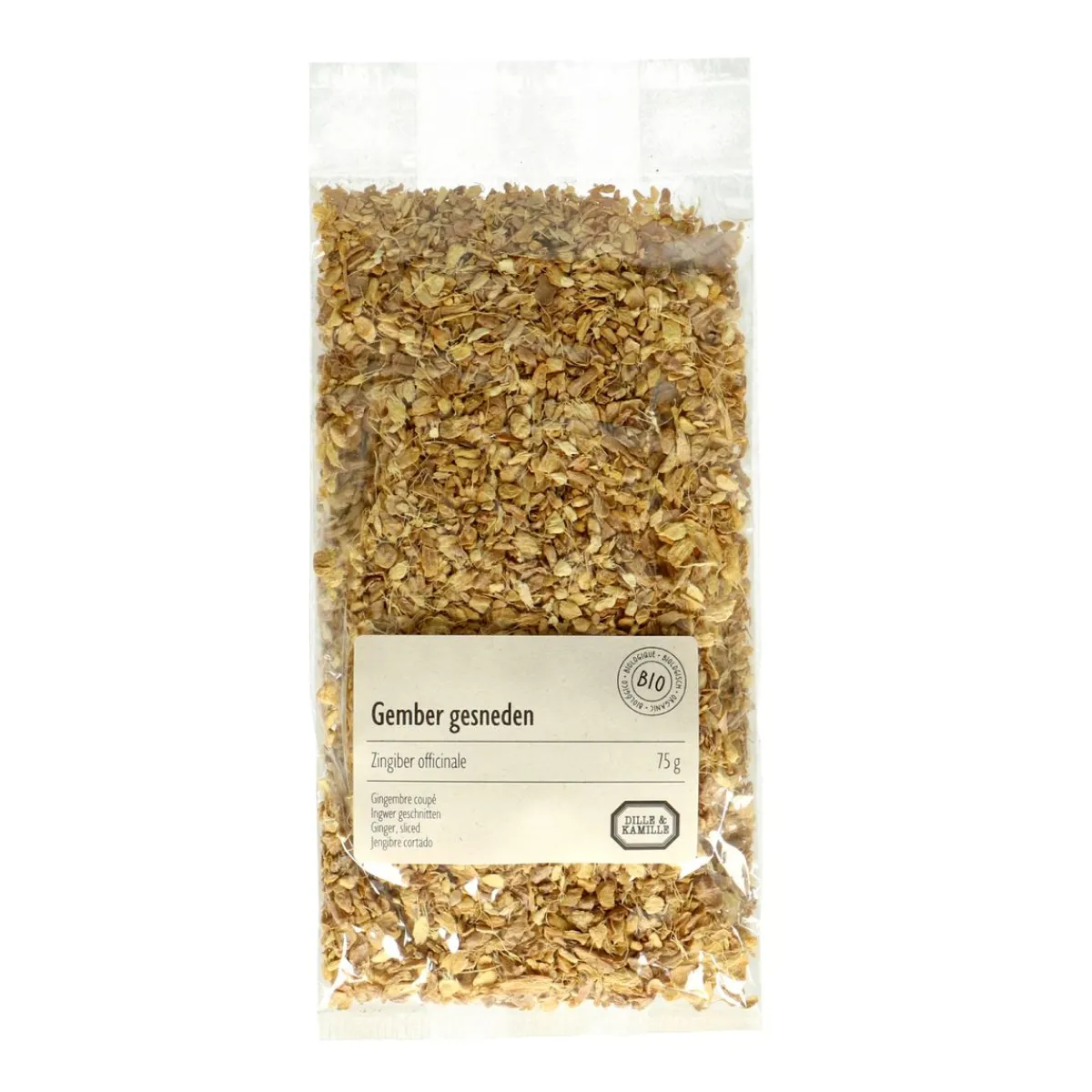 Thee*DILLE & KAMILLE Gemberwortel gesneden, biologisch, 75 g