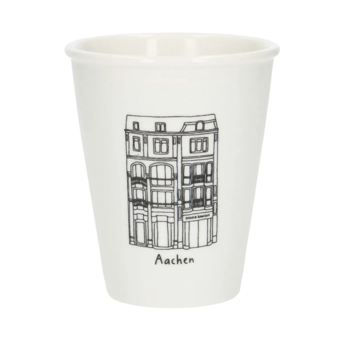 Bekers En Mokken*DILLE & KAMILLE Gevel mok, Aken, porselein, 200 ml