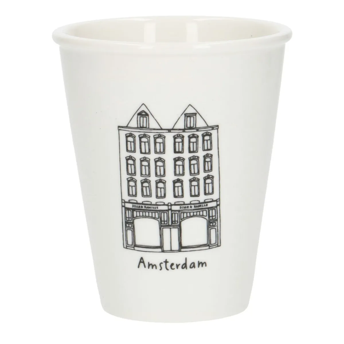 Bekers En Mokken*DILLE & KAMILLE Gevel mok, Amsterdam Bilderdijk, porselein, 200 ml