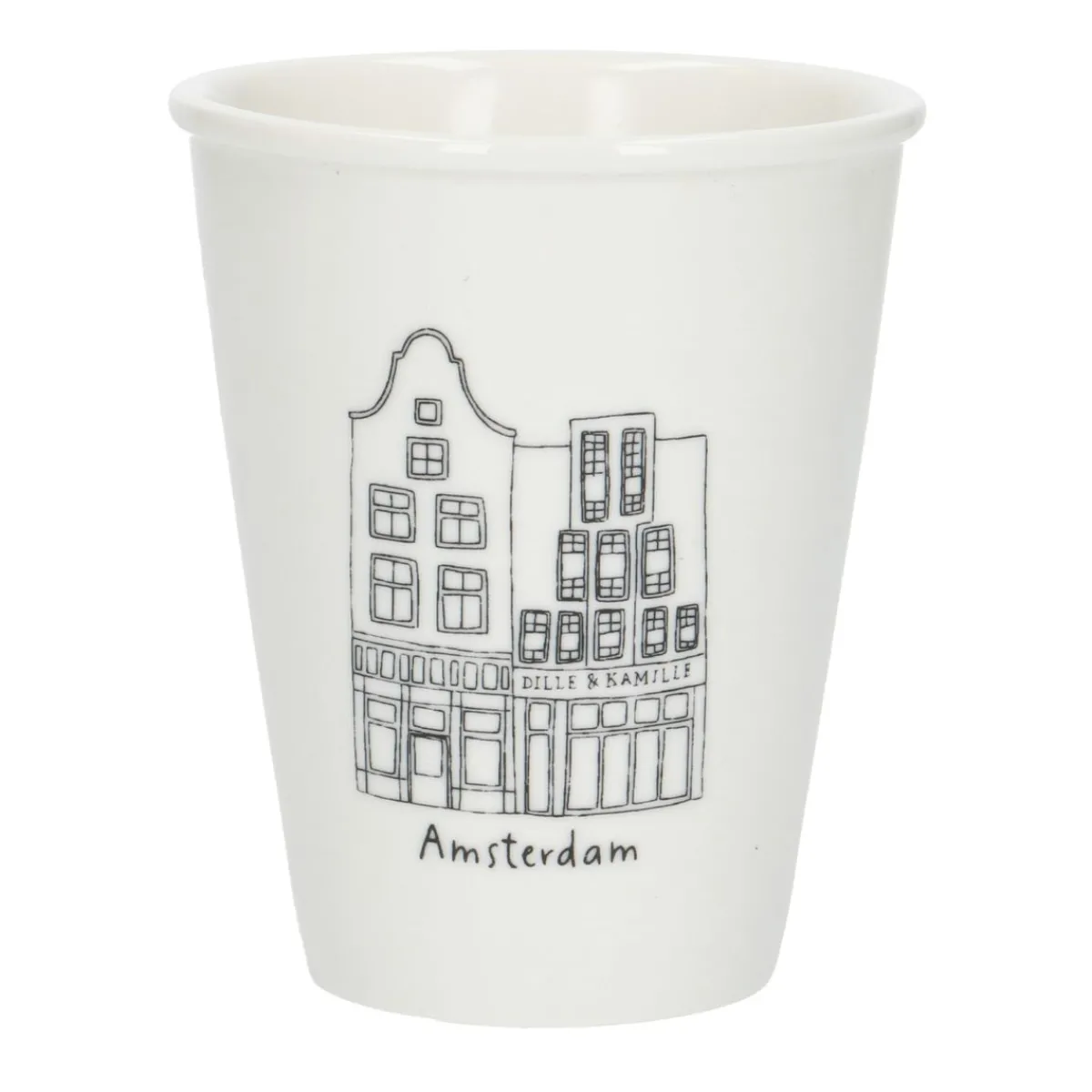 Bekers En Mokken*DILLE & KAMILLE Gevel mok, Amsterdam Nieuwendijk, porselein, 200 ml