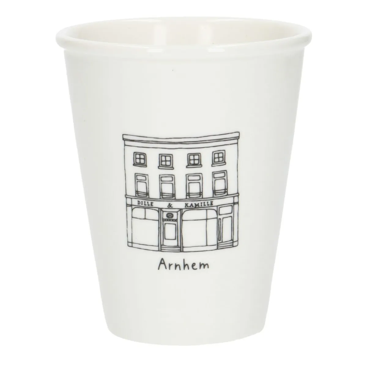 Bekers En Mokken*DILLE & KAMILLE Gevel mok, Arnhem, porselein, 200 ml