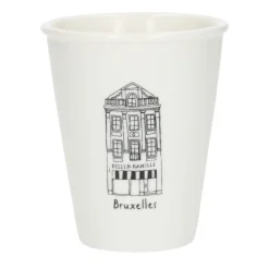 Bekers En Mokken*DILLE & KAMILLE Gevel mok, Brussel Grasmarkt, porselein, 200 ml