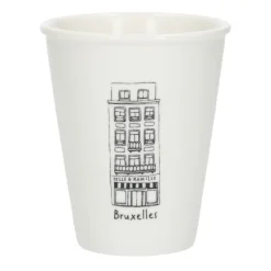 Bekers En Mokken*DILLE & KAMILLE Gevel mok, Brussel Jean Stas, porselein, 200 ml