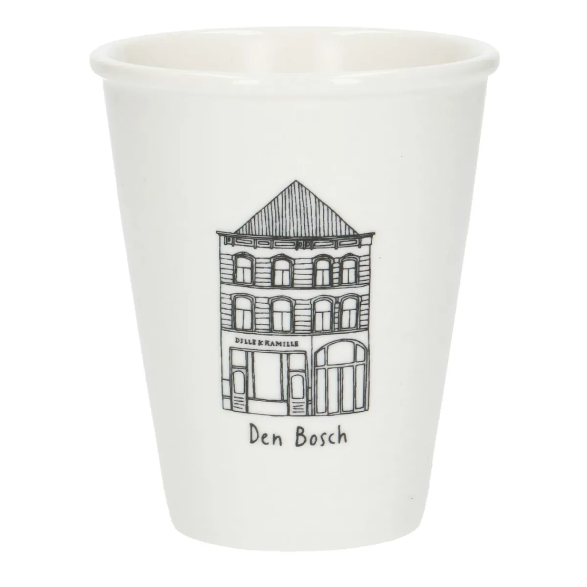 Bekers En Mokken*DILLE & KAMILLE Gevel mok, Den Bosch, porselein, 200 ml