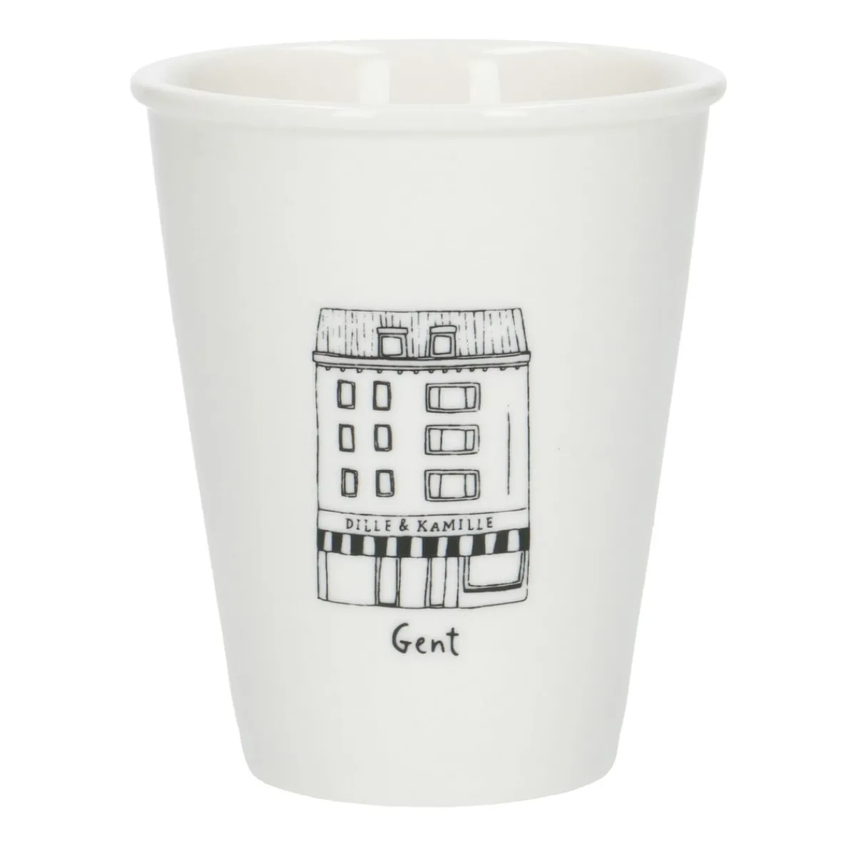 Bekers En Mokken*DILLE & KAMILLE Gevel mok, Gent, porselein, 200 ml