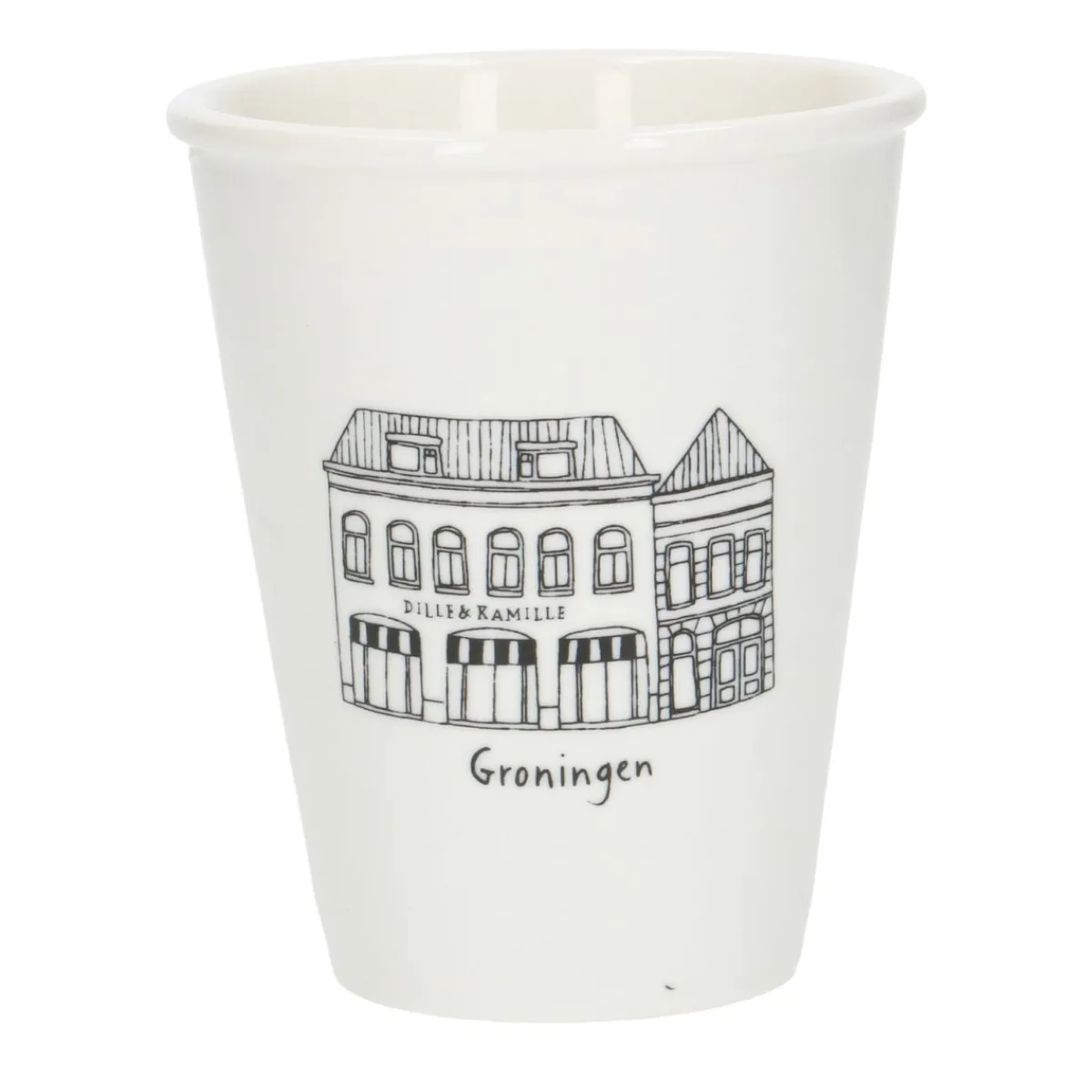 Bekers En Mokken*DILLE & KAMILLE Gevel mok, Groningen, porselein, 200 ml