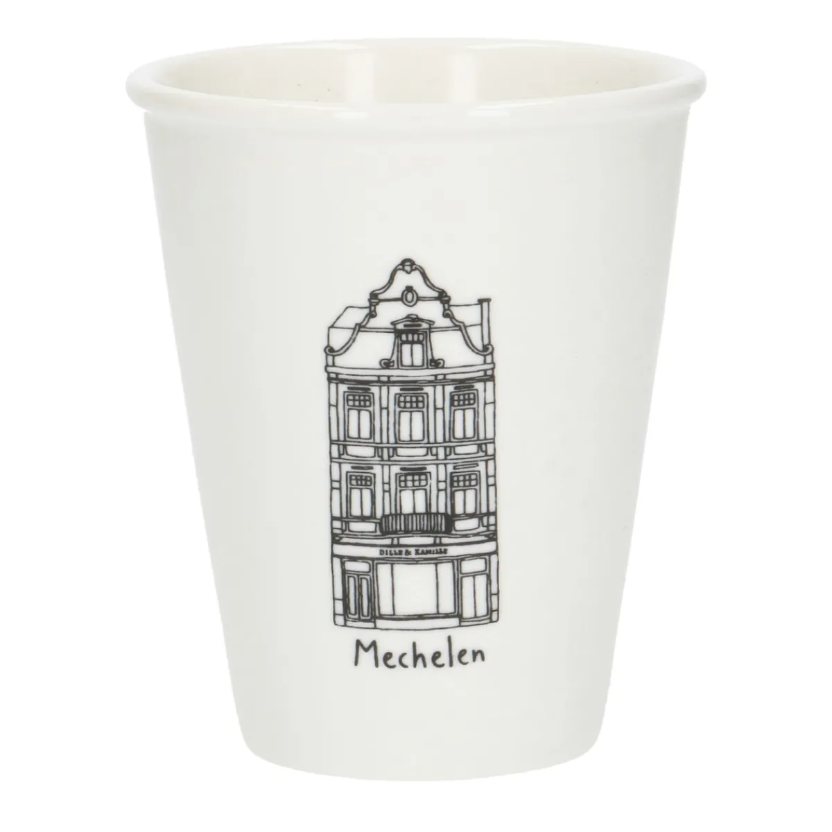 Bekers En Mokken*DILLE & KAMILLE Gevel mok, Mechelen, porselein, 200 ml