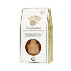 Koekjes*DILLE & KAMILLE Geveltje koekjes, biologisch, gember/citroen, 140 gram