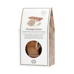 Koekjes*DILLE & KAMILLE Geveltje koekjes, biologisch, hazelnoot/kaneel, 140 gram