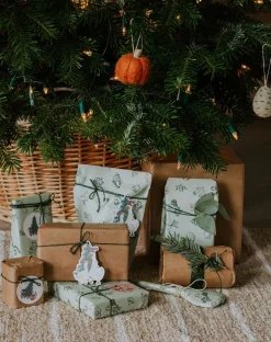 Cadeau Lint|Cadeauversiering*DILLE & KAMILLE Glinsterkoord, katoen, donkergroen, 50 m