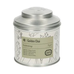 Thee*DILLE & KAMILLE Golden Chai, biologisch, kruidenmelange, blik, 75 gram