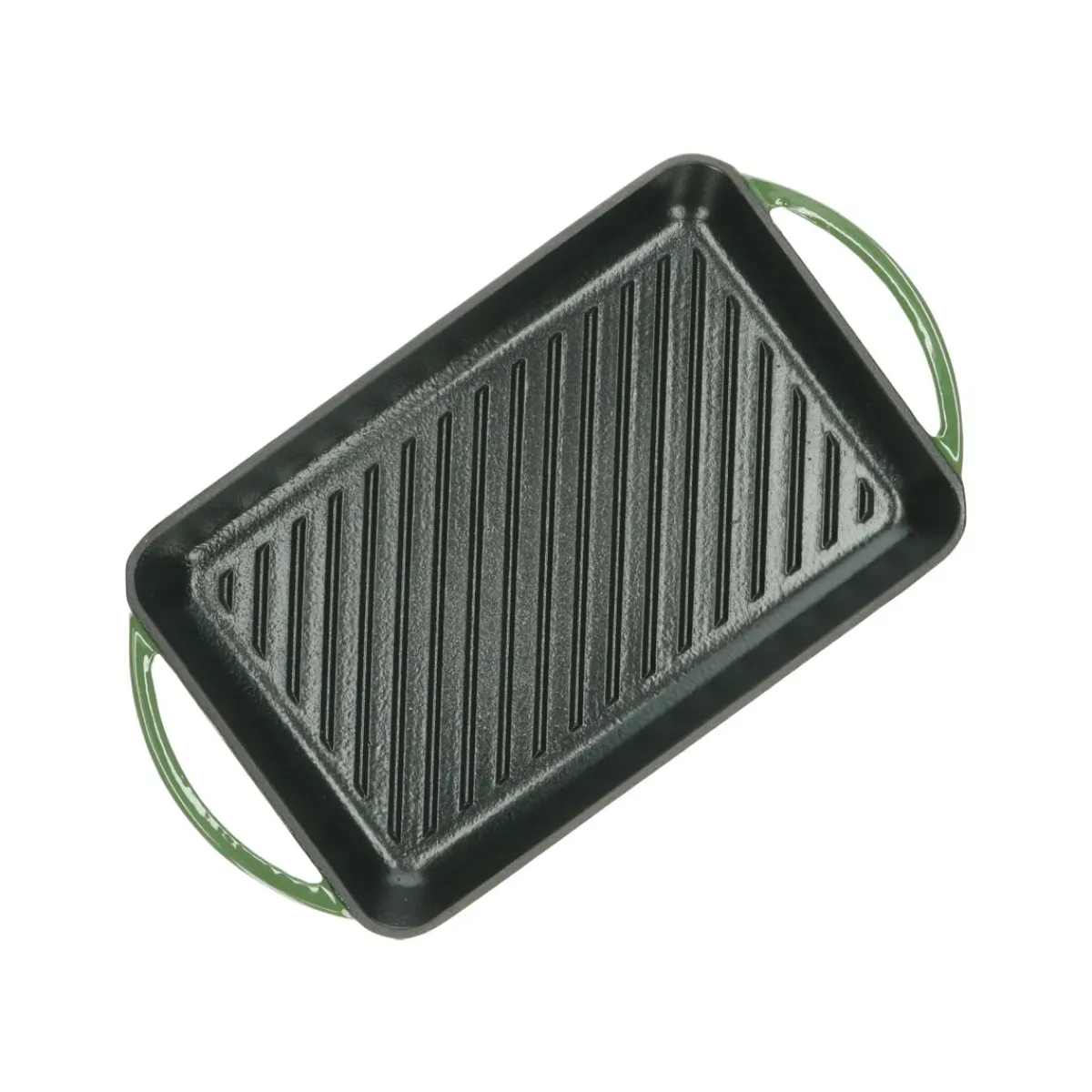 Pannen*DILLE & KAMILLE Grillpan, gietijzer, groen, 33 x 22 cm