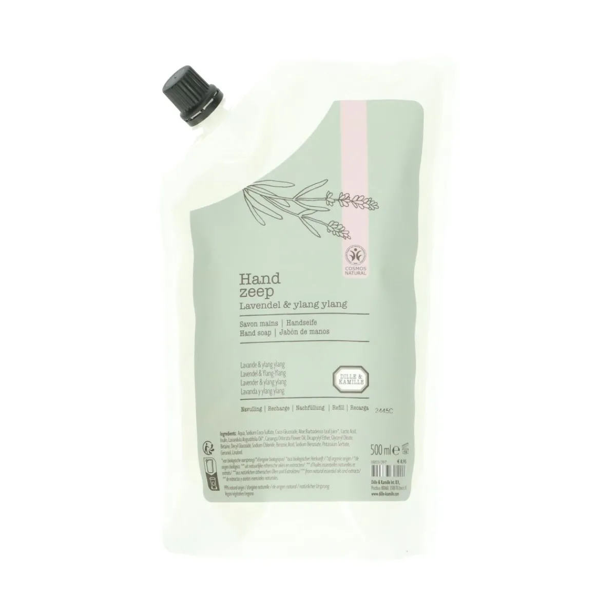 Zeeppompjes En Navulling|Handverzorging*DILLE & KAMILLE Handzeep navulling, lavendel & ylang, 500 ml
