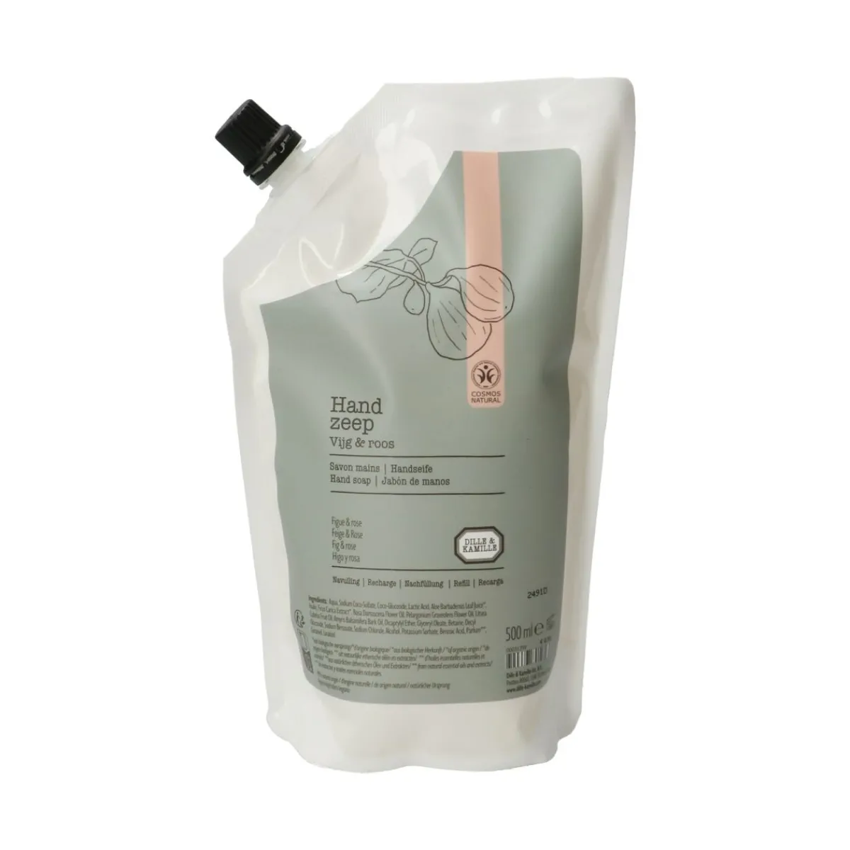 Zeeppompjes En Navulling|Handzeep*DILLE & KAMILLE Handzeep navulling, vijg & roos, 500 ml