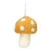 Warm Wonen|Herfst Decoratie*DILLE & KAMILLE Hanger paddenstoel, vilt, bruin met witte stippen