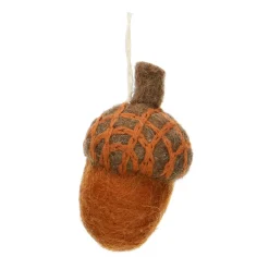 Warm Wonen|Herfst Decoratie*DILLE & KAMILLE Hanger, vilt, eikeltje, bruin