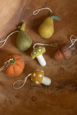 Warm Wonen|Herfst Decoratie*DILLE & KAMILLE hanger, vilt, pompoen, oranje, vilt