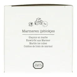 Glazen*DILLE & KAMILLE Herbruikbare ijsblokjes, wit marmer, 9 stuks