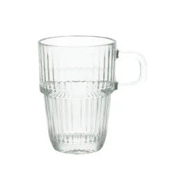 Glazen|Bekers En Mokken*DILLE & KAMILLE Hittebestendig glas met oor, geribbeld, 270 ml
