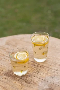 Glazen*DILLE & KAMILLE Hoog glas, citroenen, 400 ml