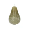Warm Wonen|Herfst Decoratie*DILLE & KAMILLE Kaars peer, groen, Ø11 X 7,5 cm