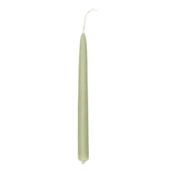Kleine Kaarsjes*DILLE & KAMILLE Kaarsjes smal, olijfgroen, 17 cm, 10 stuks
