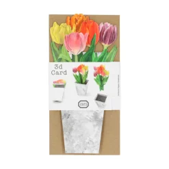 Kaarten|Kaarten*DILLE & KAMILLE Kaart 3D met envelop, tulpen