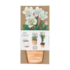 Kaarten*DILLE & KAMILLE Kaart 3D met envelop, witte bloemen