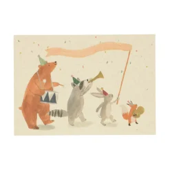 Kaarten|Verjaardagskaarten*DILLE & KAMILLE Kaart, dieren vieren feest