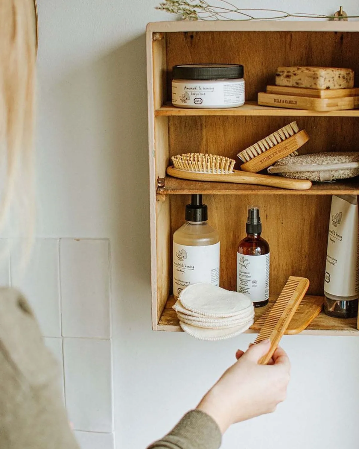 Haarverzorging|Badkameraccessoires*DILLE & KAMILLE Kam, fijn, bamboe