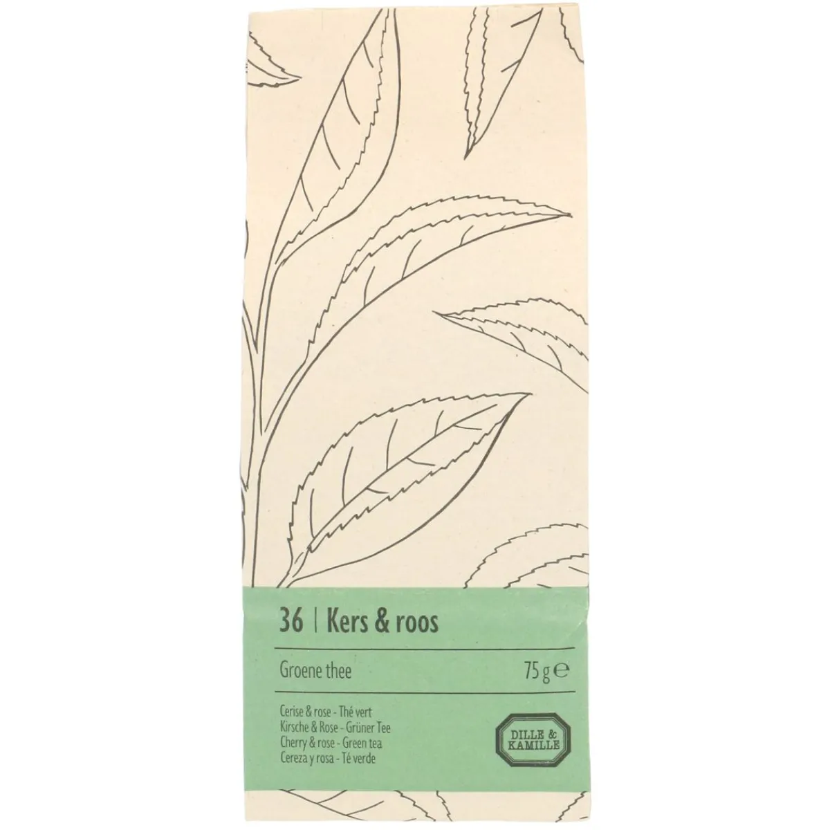 Thee*DILLE & KAMILLE Kers Roos, Groene thee, 75 g