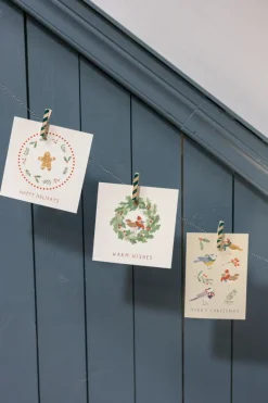 Kaarten|Kaarten*DILLE & KAMILLE Kerstkaart + envelop, vierkant, koekemannetje