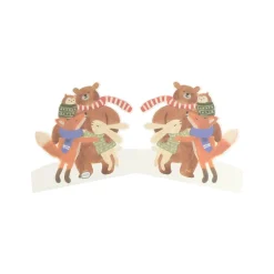 Kaarten*DILLE & KAMILLE Kerstkaart met envelop, groepsknuffel dieren