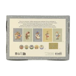 Kaarten*DILLE & KAMILLE Kerstkaarten met envelop, knuffelde dieren, set van 10 in een doos