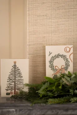 Kaarten*DILLE & KAMILLE Kerstkaarten met envelop, kerstgroen, set van 10 in een doos