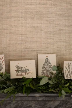 Kaarten*DILLE & KAMILLE Kerstkaarten met envelop, kerstgroen, set van 10 in een doos