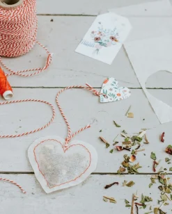 Cadeau Lint|Cadeauversiering*DILLE & KAMILLE Keukentouw, rood/wit