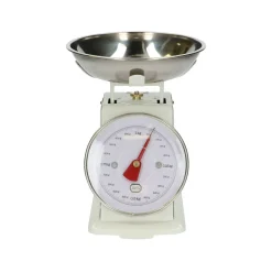 Keukenweegschalen*DILLE & KAMILLE Keukenweegschaal, metaal, wit, 1 kg