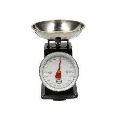Keukenweegschalen*DILLE & KAMILLE Keukenweegschaal, metaal, zwart, 1kg