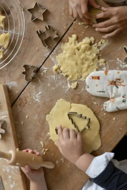 Kinderkeuken*DILLE & KAMILLE Kinderovenwant, GOTS bio-katoen, kerstdieren