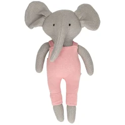 Poppen & Knuffels|Babyspeelgoed*DILLE & KAMILLE Knuffel olifant, GOTS katoen, gebreid