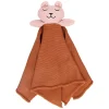 Poppen & Knuffels|Babyspeelgoed*DILLE & KAMILLE Knuffeldoekje, GOTS katoen, gebreid, beer