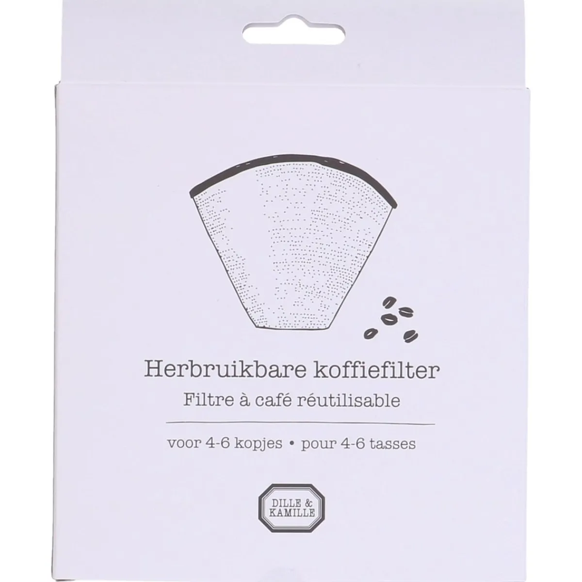 Koffie|Koffiefilters*DILLE & KAMILLE Koffiefilter herbruikbaar, RVS, 4-6 kopjes