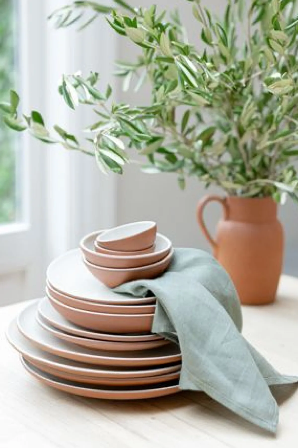 Schalen|Soepkommen*DILLE & KAMILLE Kom kiezel, terracotta, ø 12 cm