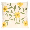 Kussens*DILLE & KAMILLE Kussen met bloemen, bio-katoen, offwhite, 50 x 50 cm