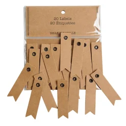 Cadeaulabels|Cadeauversiering*DILLE & KAMILLE Labeltjes, kraft, klein, 20 stuks
