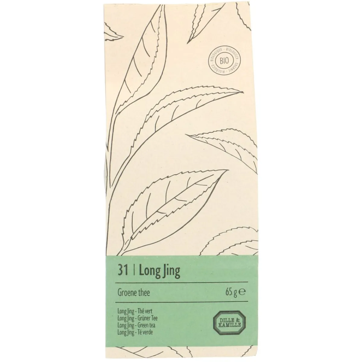 Thee*DILLE & KAMILLE Long Jing, groene thee, biologisch, 65 g