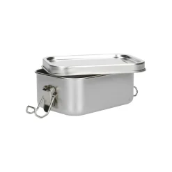 Brooddoos*DILLE & KAMILLE Lunchbox met siliconen ring, RVS, 550 ml
