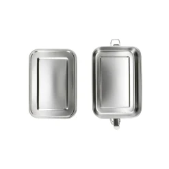 Brooddoos*DILLE & KAMILLE Lunchbox met siliconen ring, RVS, 550 ml